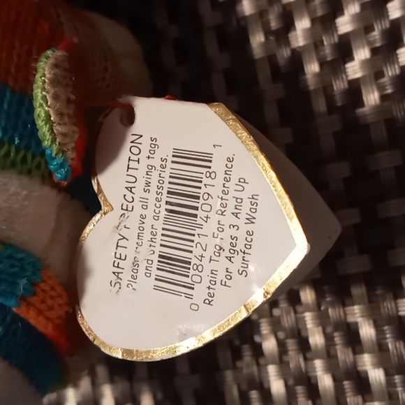 TY Beanie Baby - Socks the Sock Monkey (Stripes) 2011 💜 - Picture 7 of 8